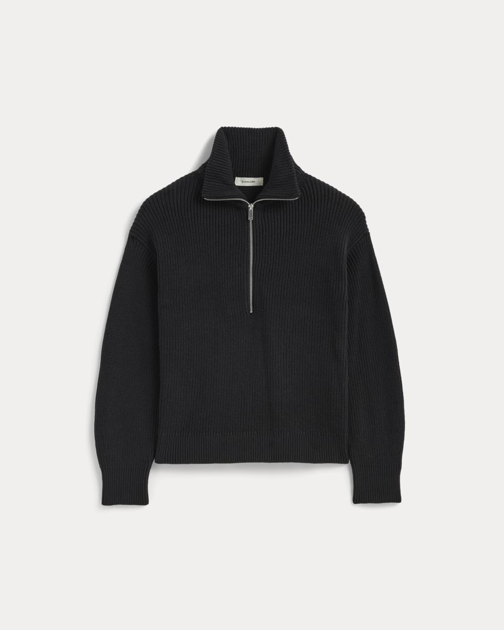 The Half-Zip in Everyday Cotton | Black – Everlane