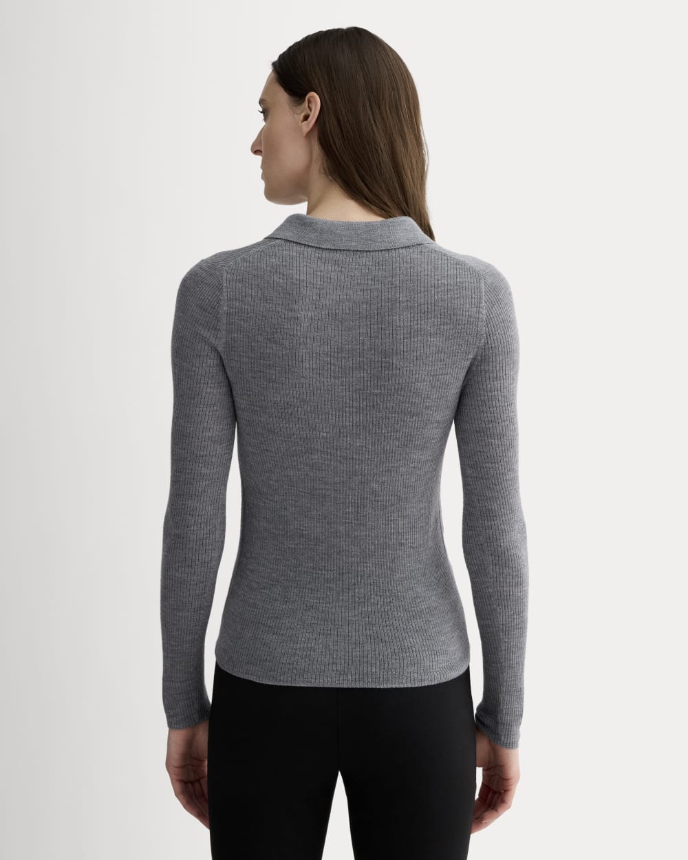 The Polo in Ultrasoft Merino | Heather Mid Grey – Everlane