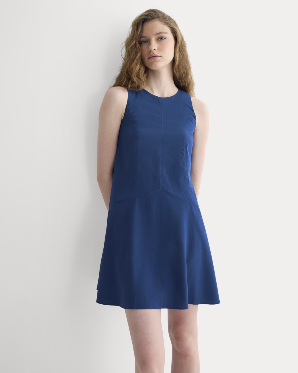 Drop Waist Mini Dress | Estate Blue Everlane Drop Waist Mini Dress | Estate Blue Everlane