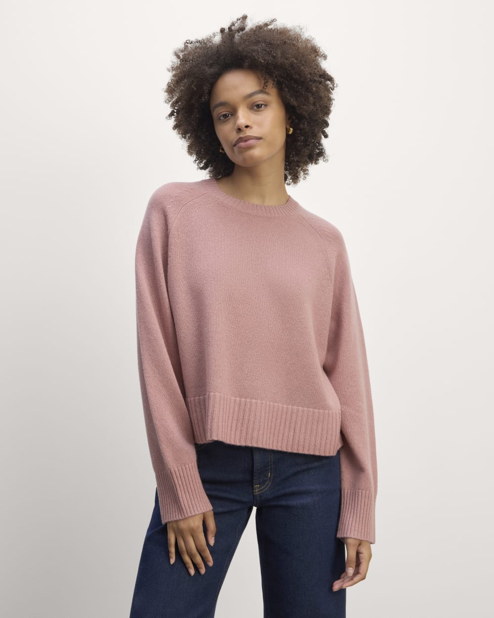 The Boxy Crew in Cashmere | Black