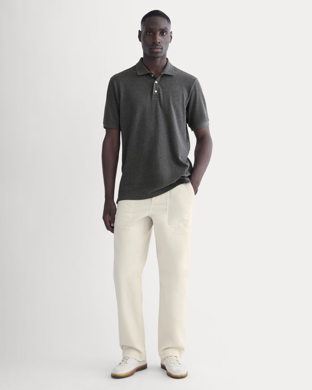 The Pique Polo | Heathered Graphite – Everlane