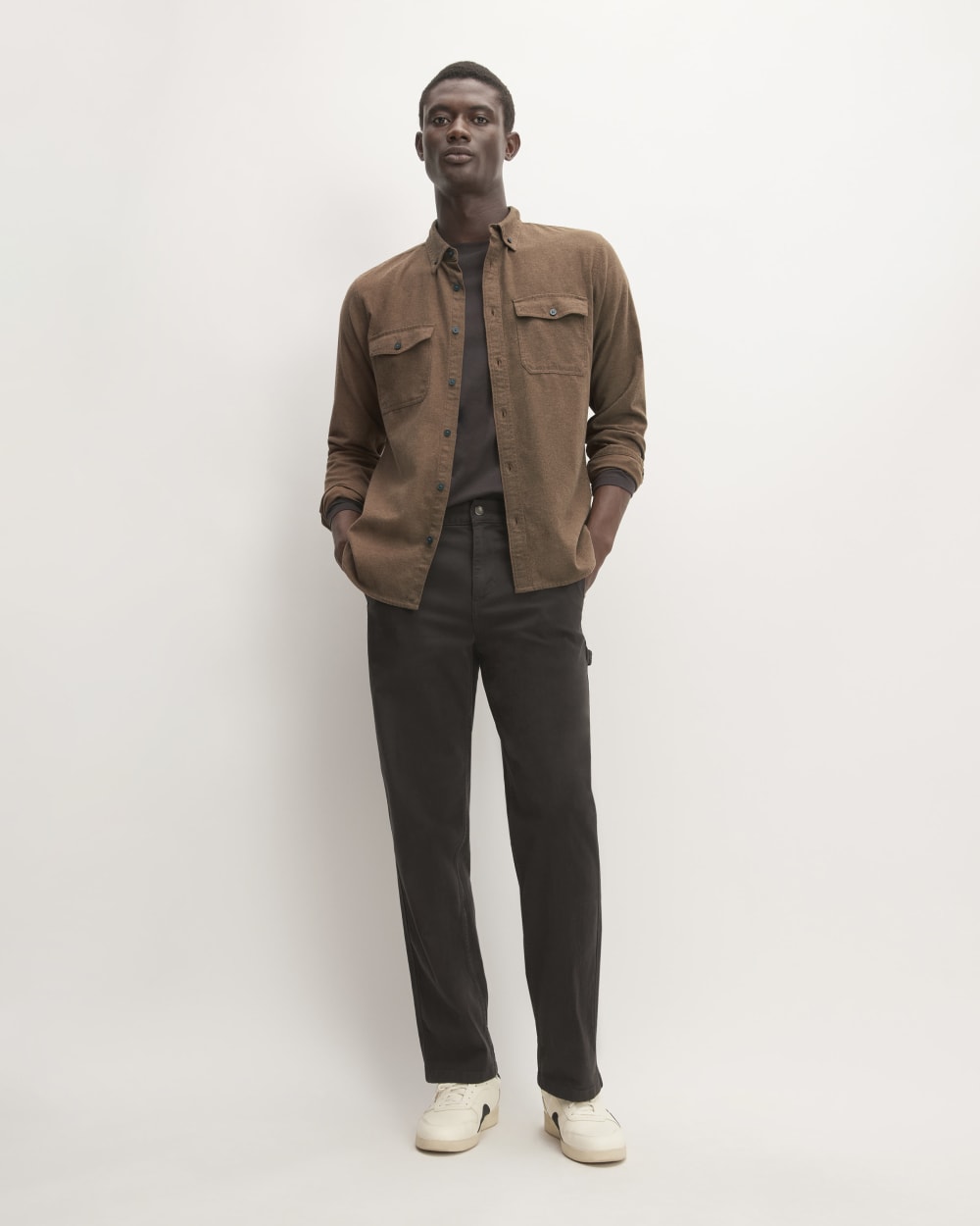 The Brushed Flannel Shirt | Heathered Cocoa Brown – Everlane