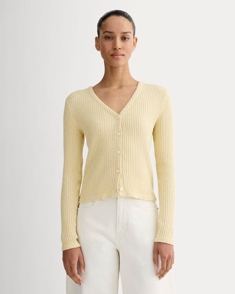 The Cozy Rib Cardigan | Banana Crepe – Everlane