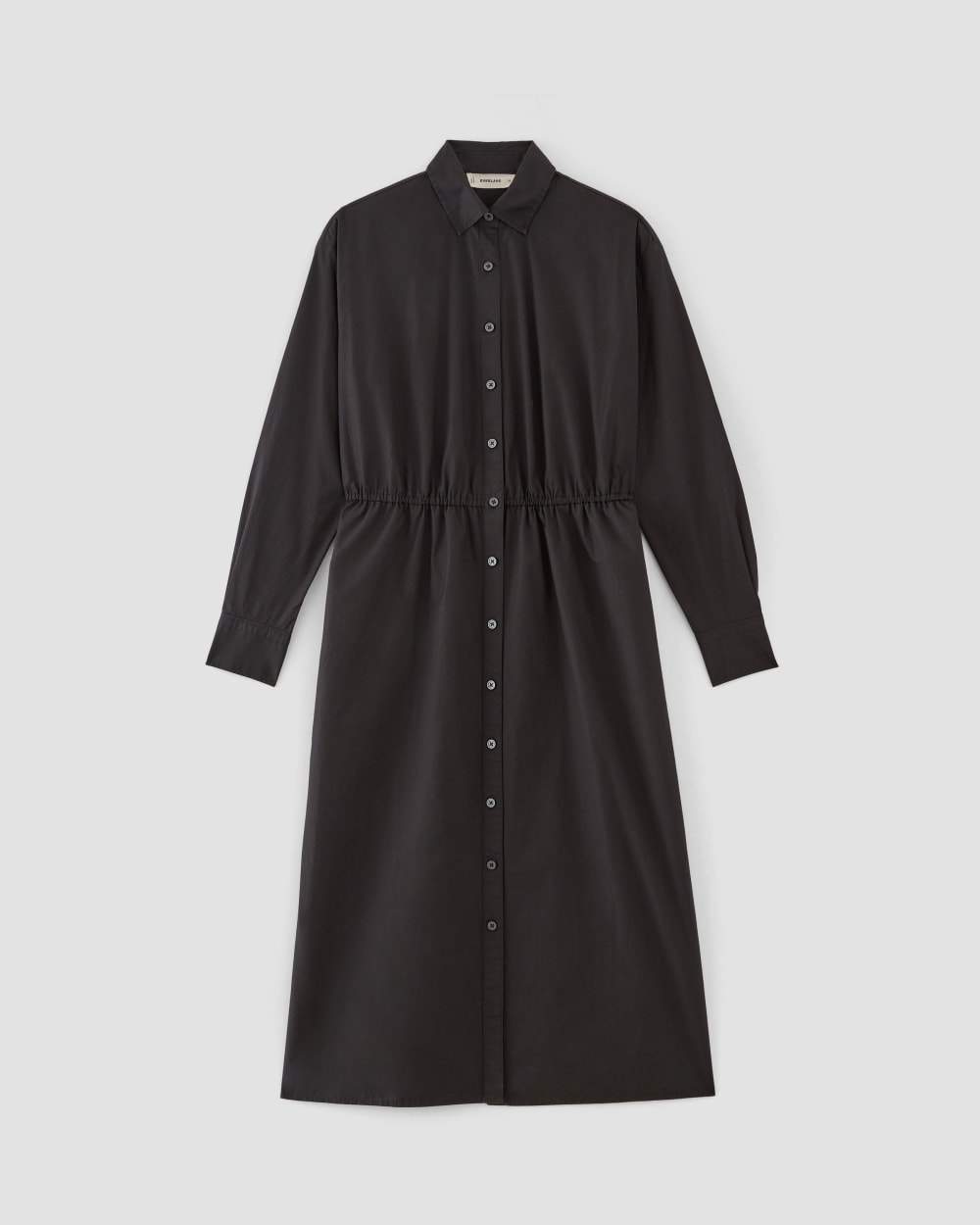 The Supima® Cotton Midi Shirt Dress | Black – Everlane