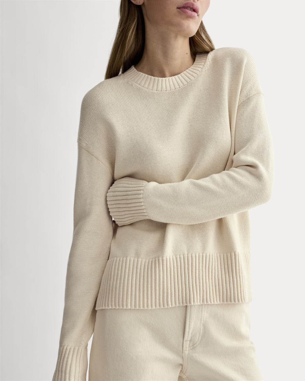 The Boxy Sweater in Everyday Cotton | Black