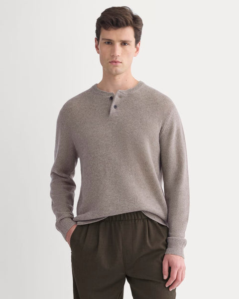 Henley in Wool Cashmere | Light Heathered Taupe – Everlane