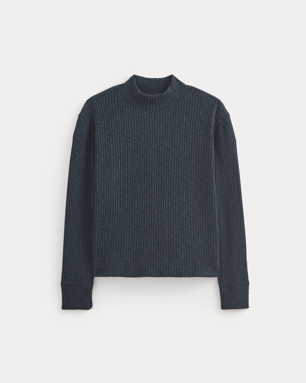 womens-cozy-rib-funnel-neck-top-navy | alt