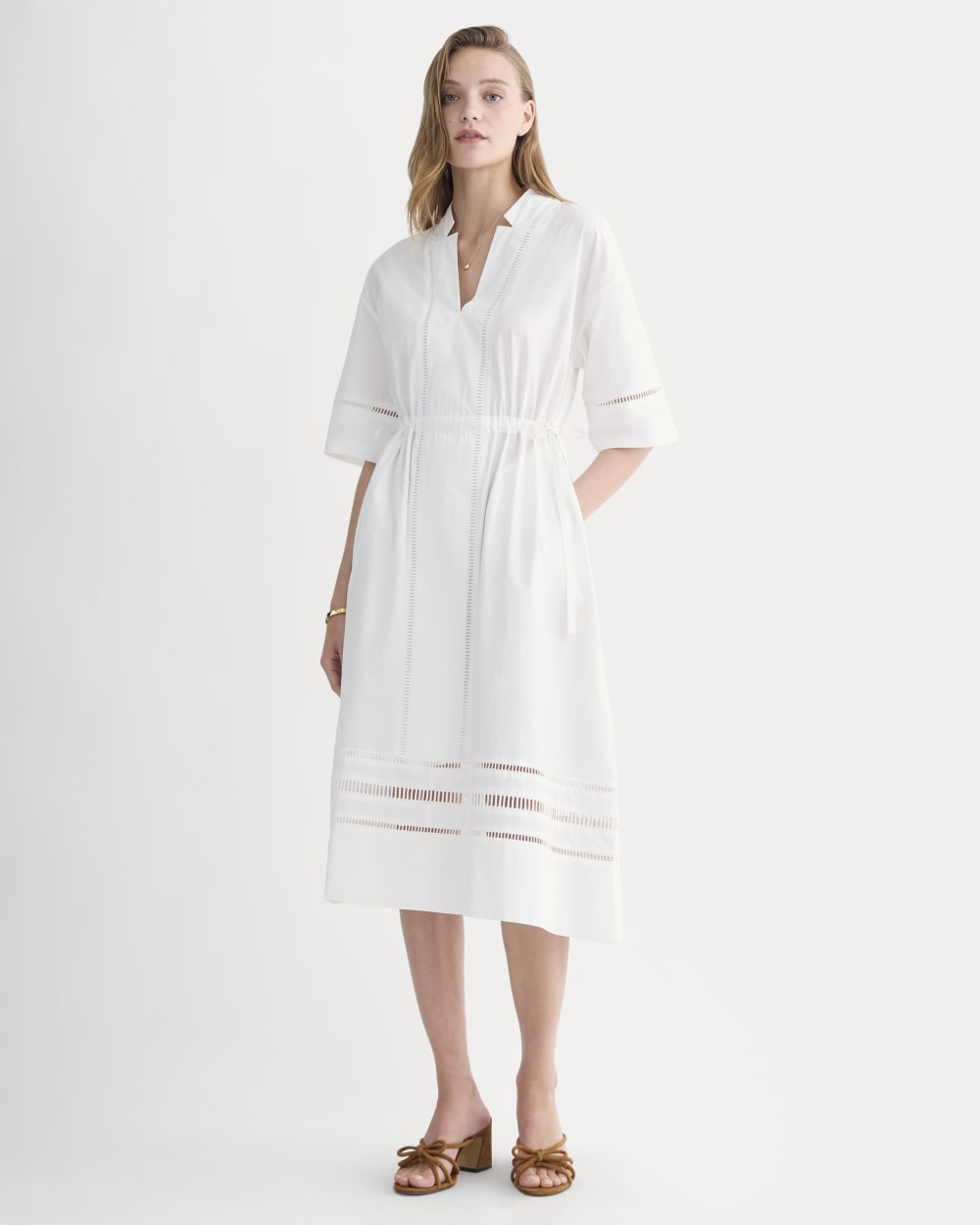 The Lace Trim Caftan Dress
