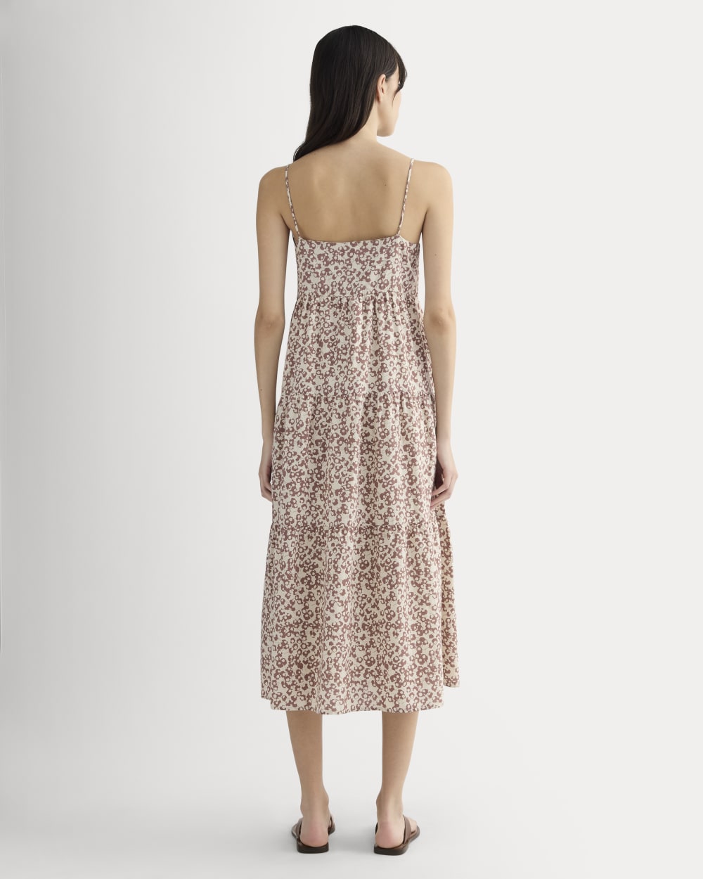 The Gauze Tiered Dress | Natural / Rose Dusk Floral Everlane The Gauze Tiered Dress | Natural / Rose Dusk Floral Everlane