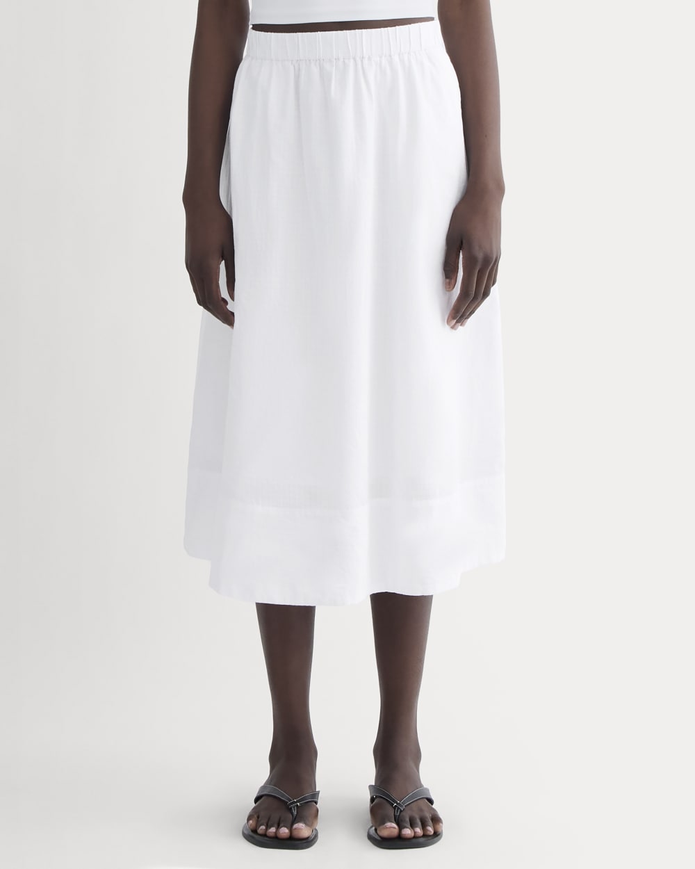 The Gauze Tiered Skirt | White – Everlane