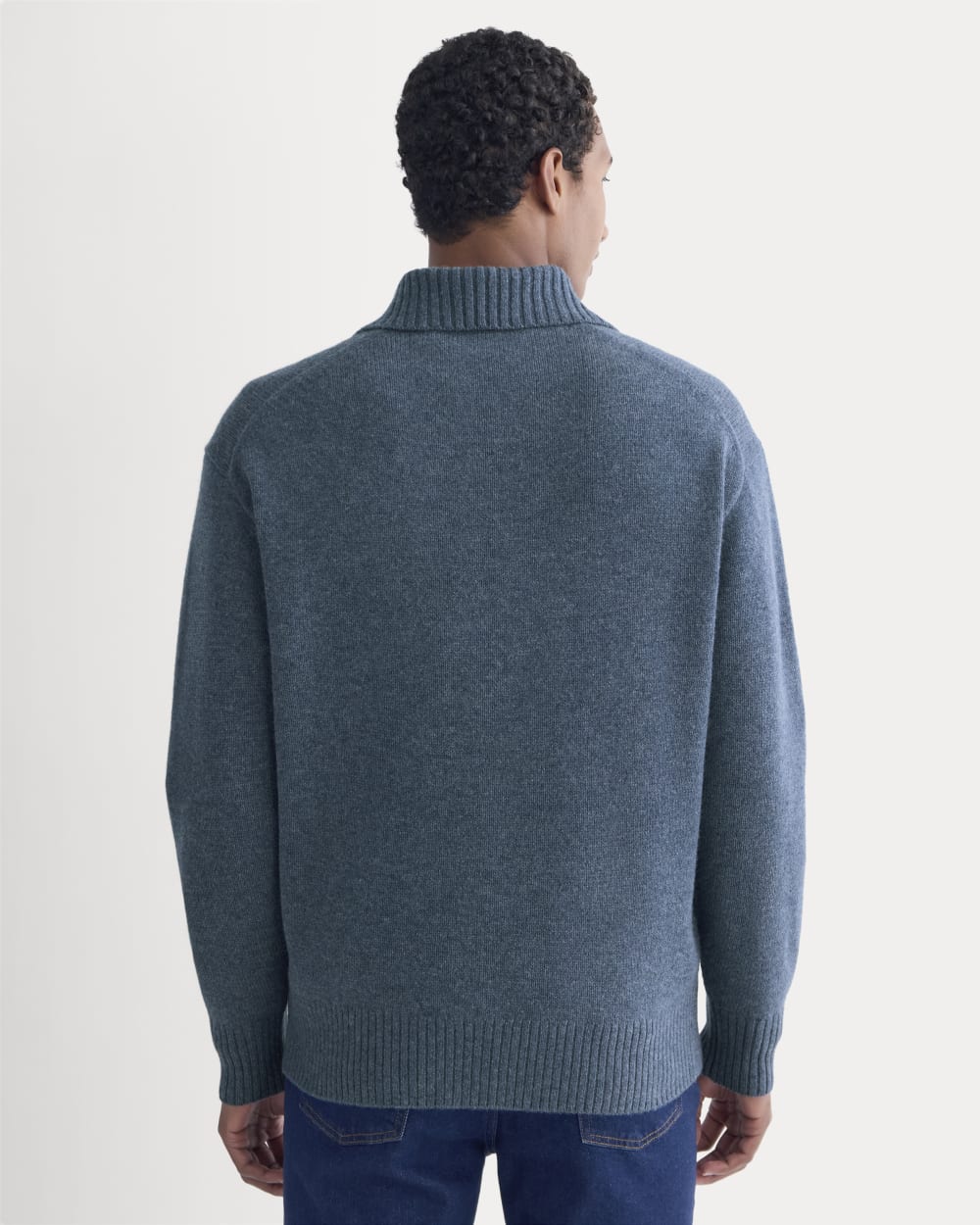 Luxe Merino Quarter-Zip Pullover | Heather Midnight Navy – Everlane