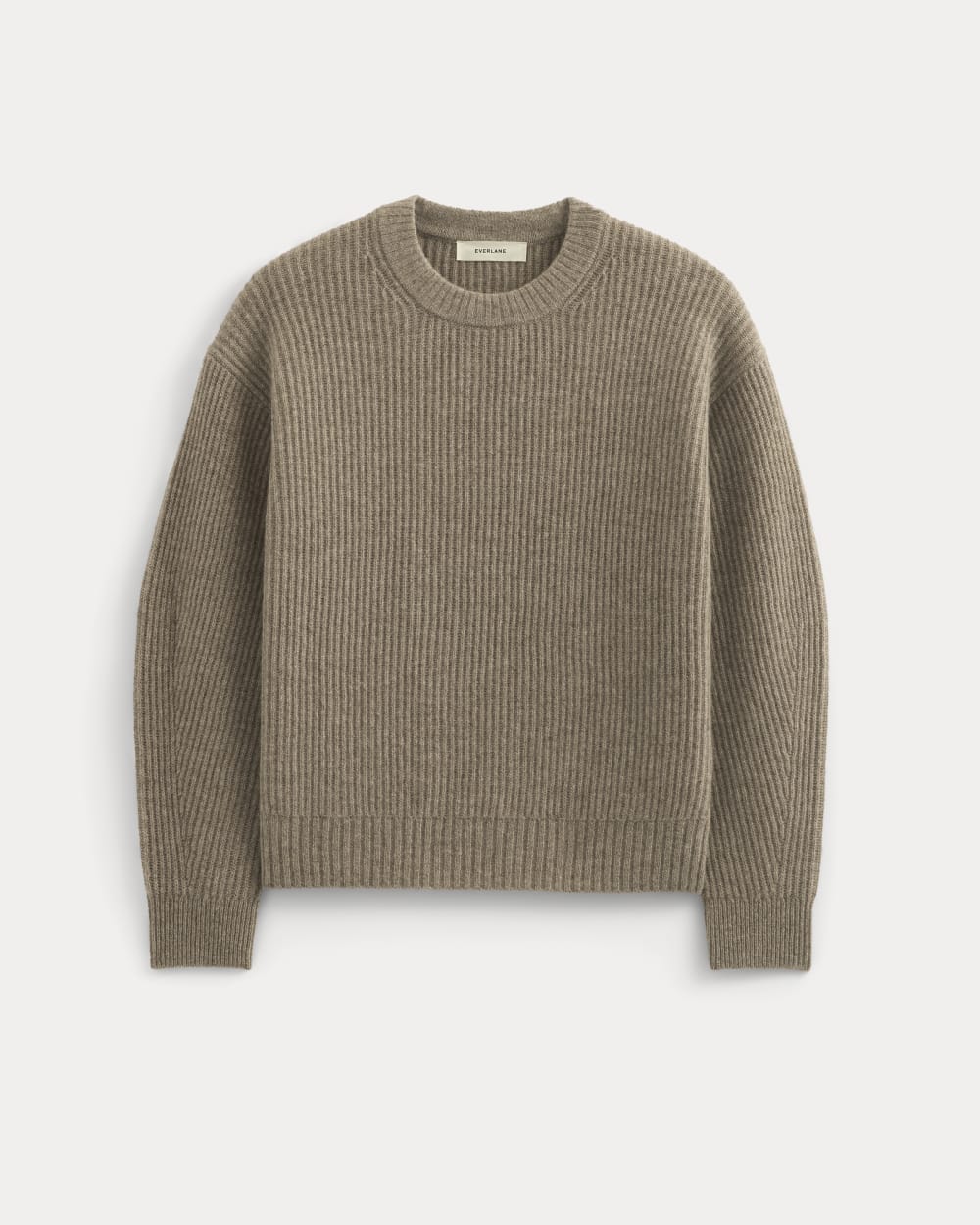 womens-wool-cashmere-cocoon-crew-sweater-light-heathered-taupe | alt