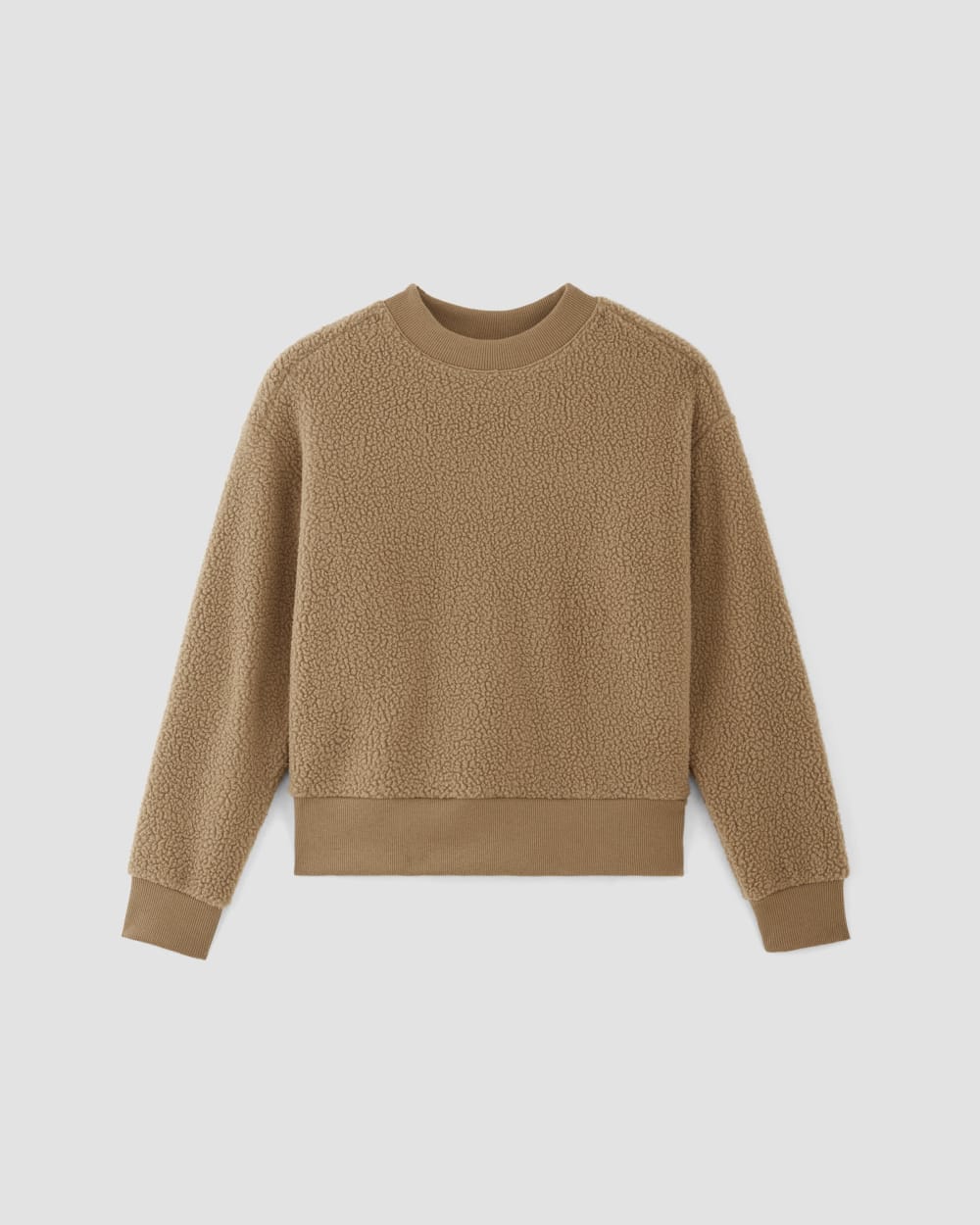 womens-renew-fleece-oversized-crew-tigers-eye-brown | alt