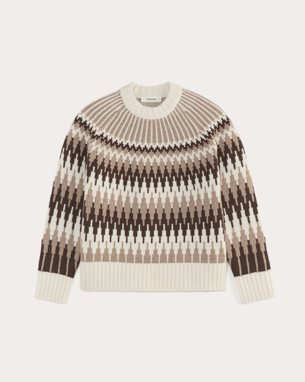 The Fair Isle Crew | Bone / Brown Fair Isle – Everlane