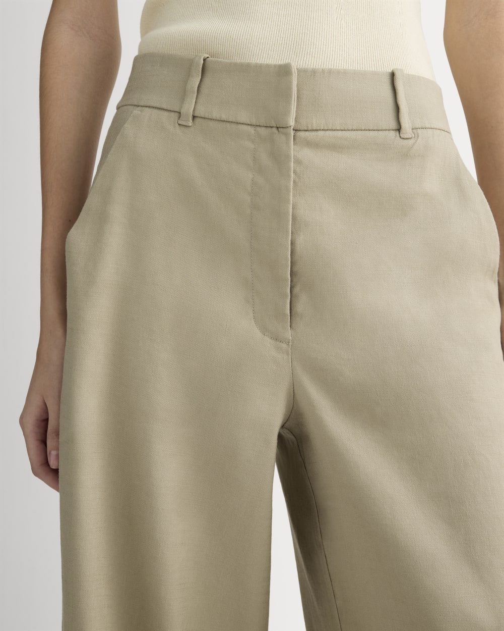 womens-wide-leg-pant-stretch-linen-trench-coat-khaki