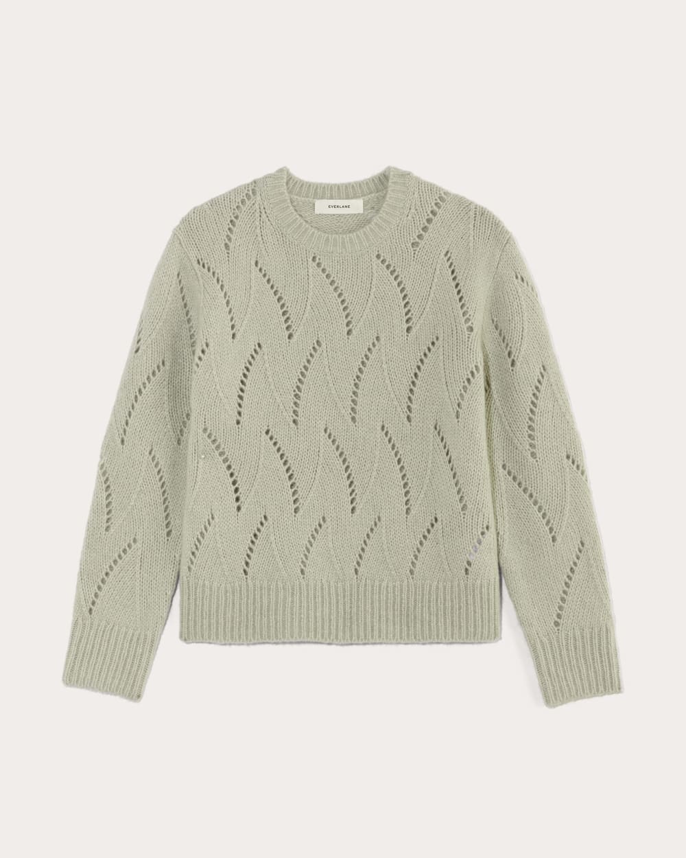 The Pointelle Sweater in Cloud | Seagrass – Everlane