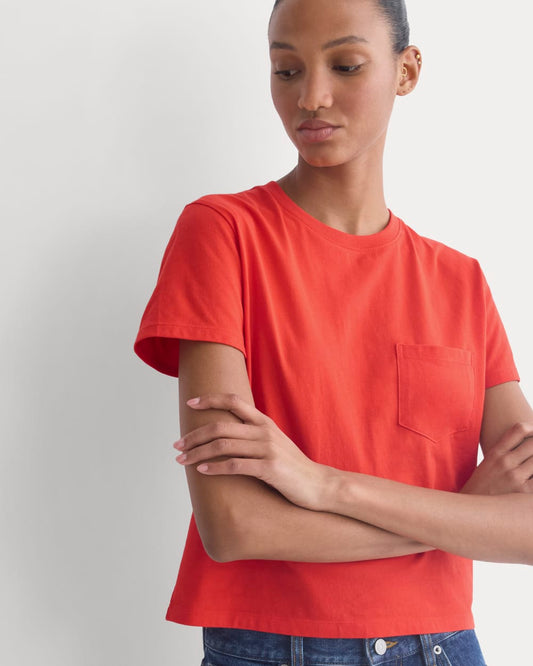 womens-organic-cotton-box-cut-tee-fiery-red-pocket | primary