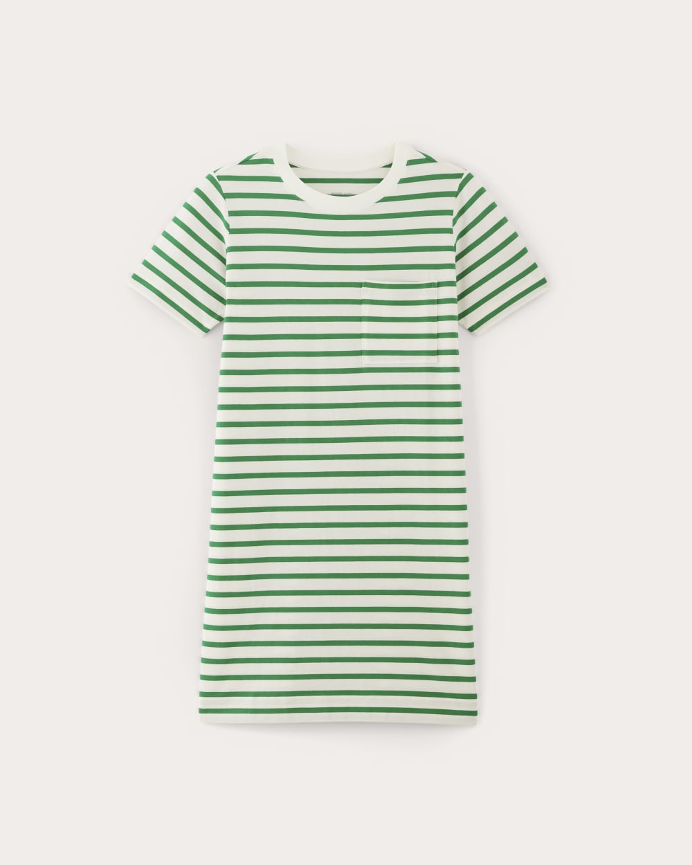 The Organic Cotton Weekend Tee Dress | Bone / Grass Green Everlane The Organic Cotton Weekend Tee Dress | Bone / Grass Green Everlane