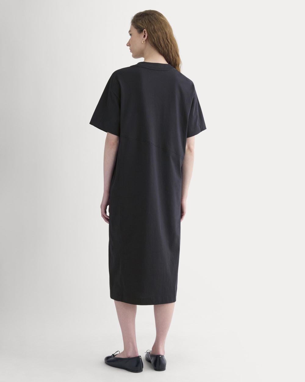 Everlane Weekend Tshirt Midi Dress In Black, Size XXL, Cotton Everlane Weekend Tshirt Midi Dress In Black, Size XXL, Cotton