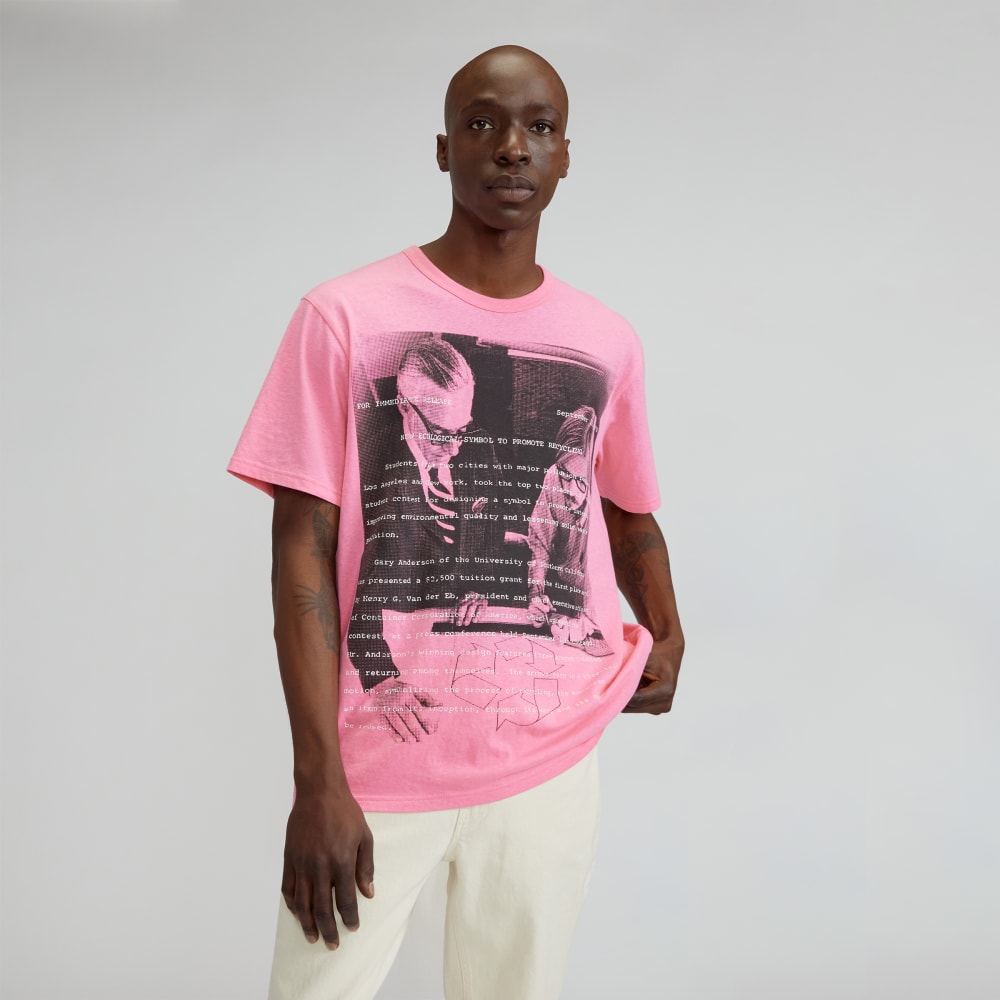 unisex-everyone-recycled-graphic-tee-carnation-pink | primary