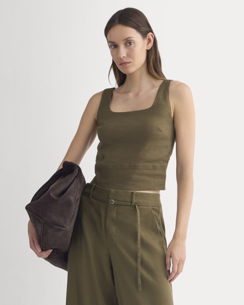 womens-square-tank-stretch-linen-2-beech | primary