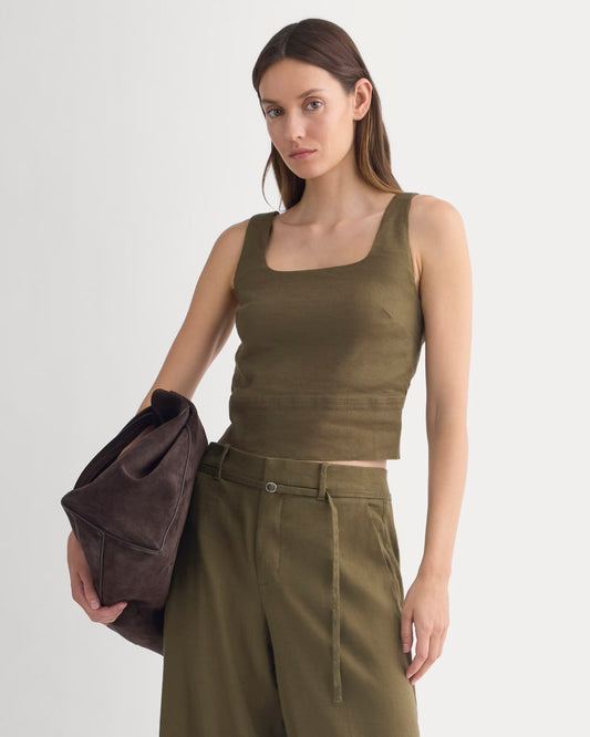 womens-square-tank-stretch-linen-2-beech | primary