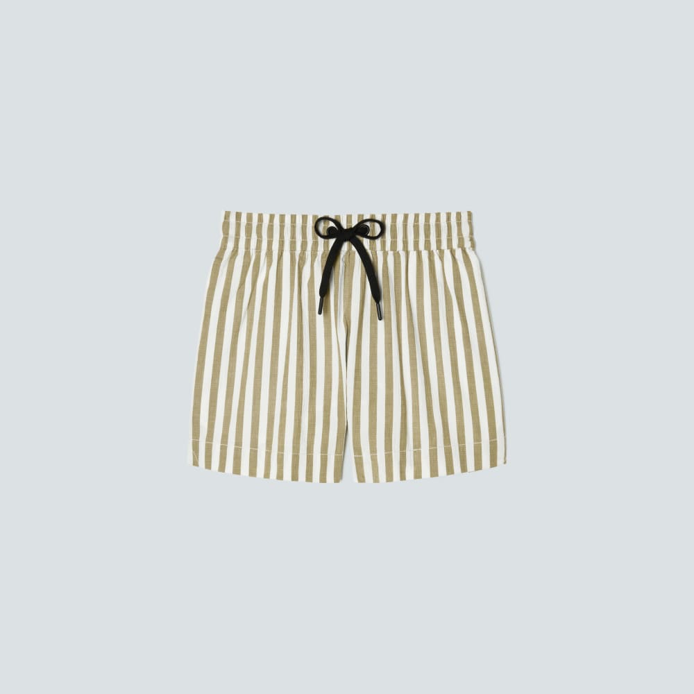 The Seersucker Boxer Short | Nutria / Off-White - XXS