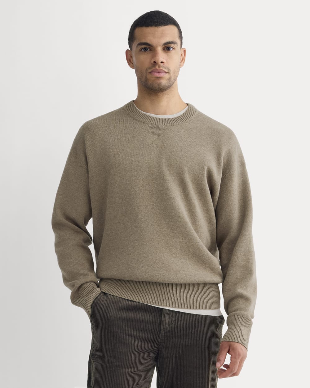 mens-luxe-merino-dblknit-sweater-taupe-melange | primary