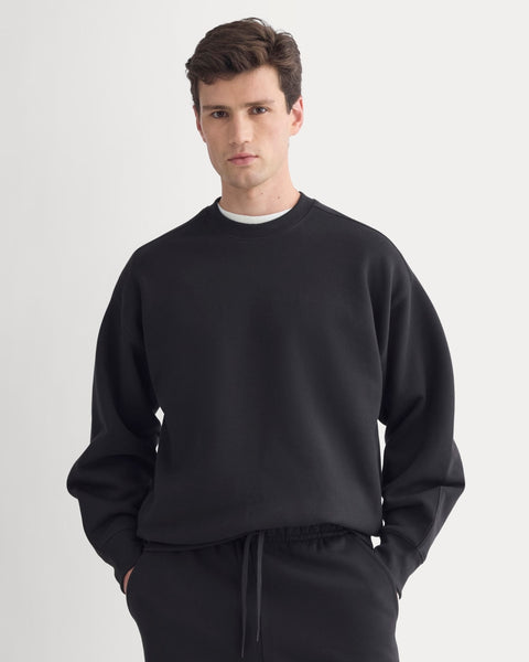 Luxe Fleece Crew Pullover | Black – Everlane