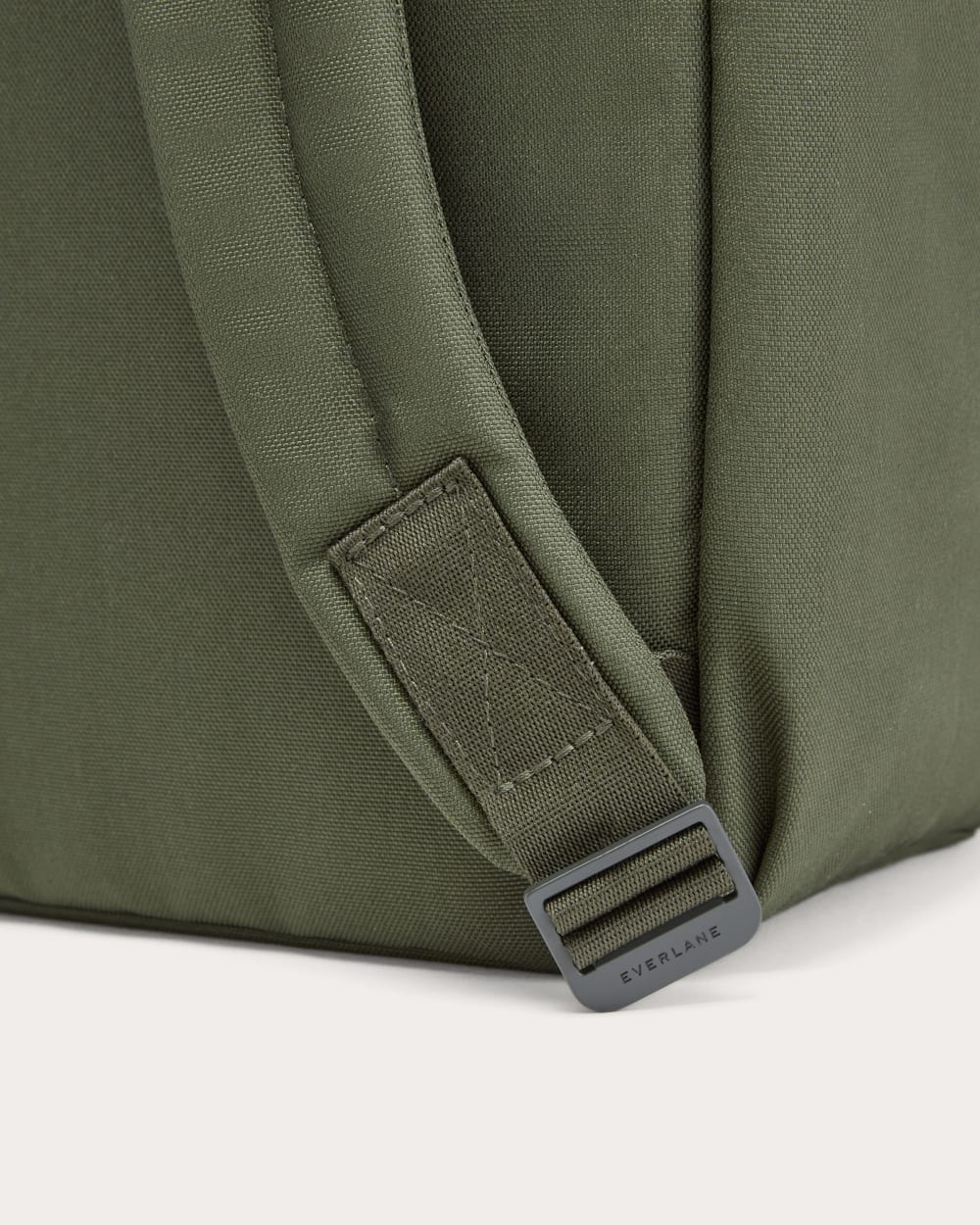 dark grey brown leather twill backpack everlane The ReNew Transit Backpack