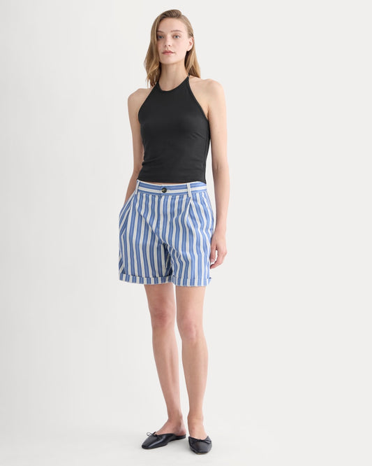 womens-pleated-chino-short-dutch-blue-natural | primary