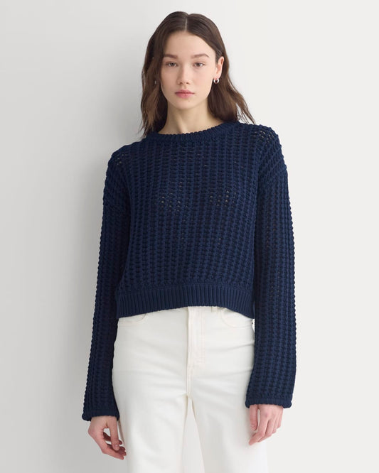 womens-open-knit-crew-in-elevated-cotton-navy | primary