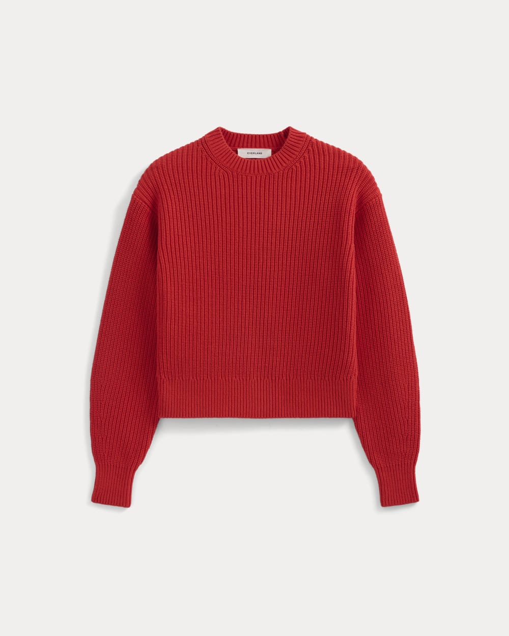 womens-cropped-ribbed-crew-cotton-fiery-red | alt