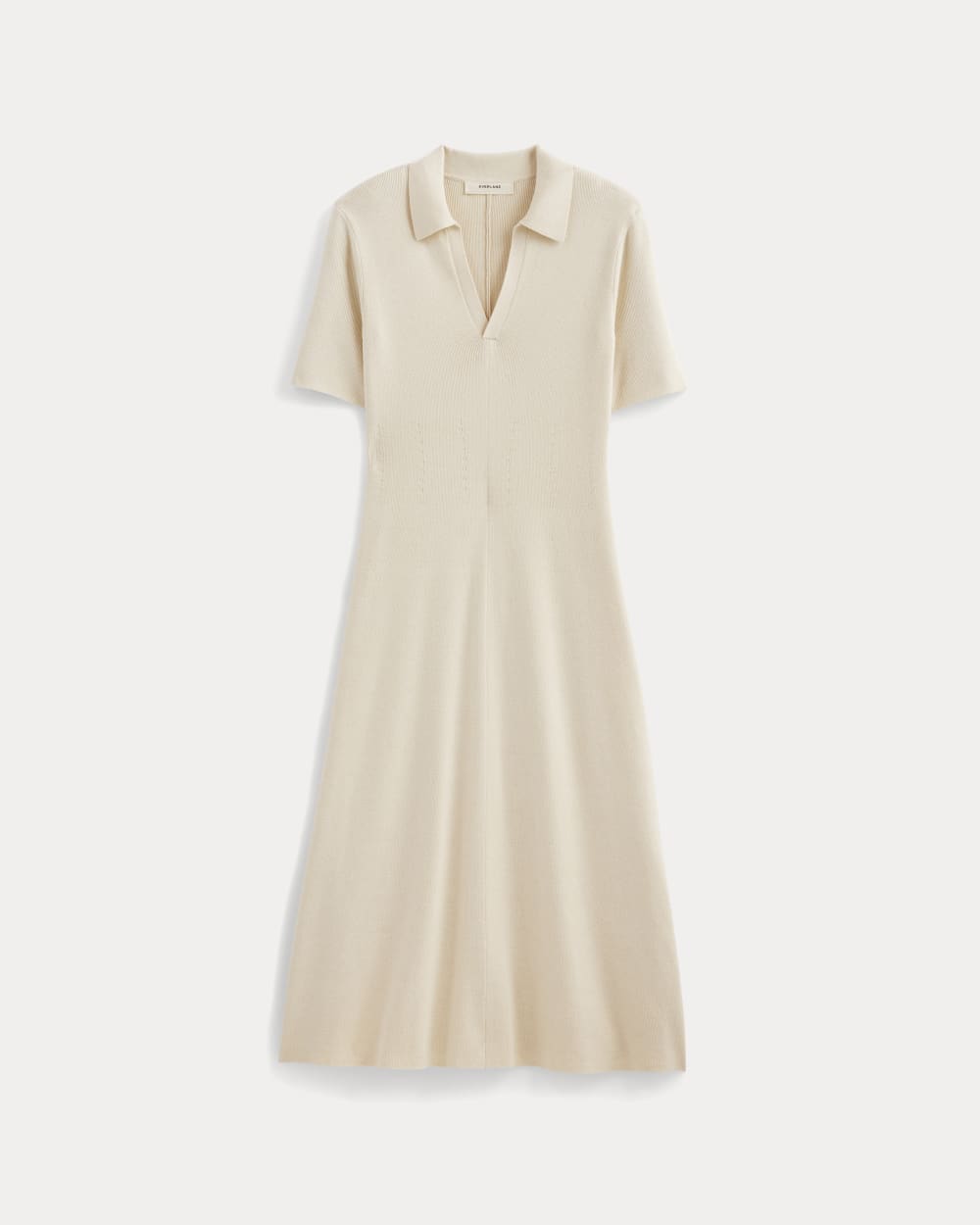 Everlane Knit Polo Dress In Birch, Size XXL, Cotton/Viscose Everlane Knit Polo Dress In Birch, Size XXL, Cotton/Viscose