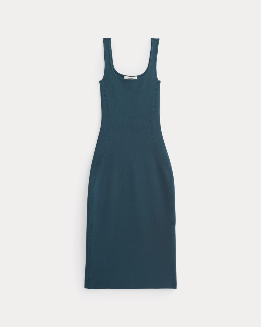 Everlane Knit Square-Neck Midi Dress In Reflecting Pond, Size XL, Cotton/Viscose Everlane Knit Square-Neck Midi Dress In Reflecting Pond, Size XL, Cotton/Viscose