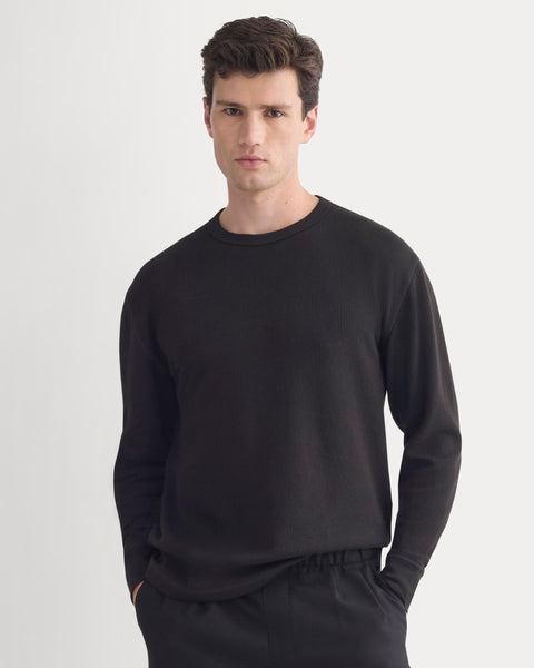Thermal Crew in Cozy Waffle | Black – Everlane