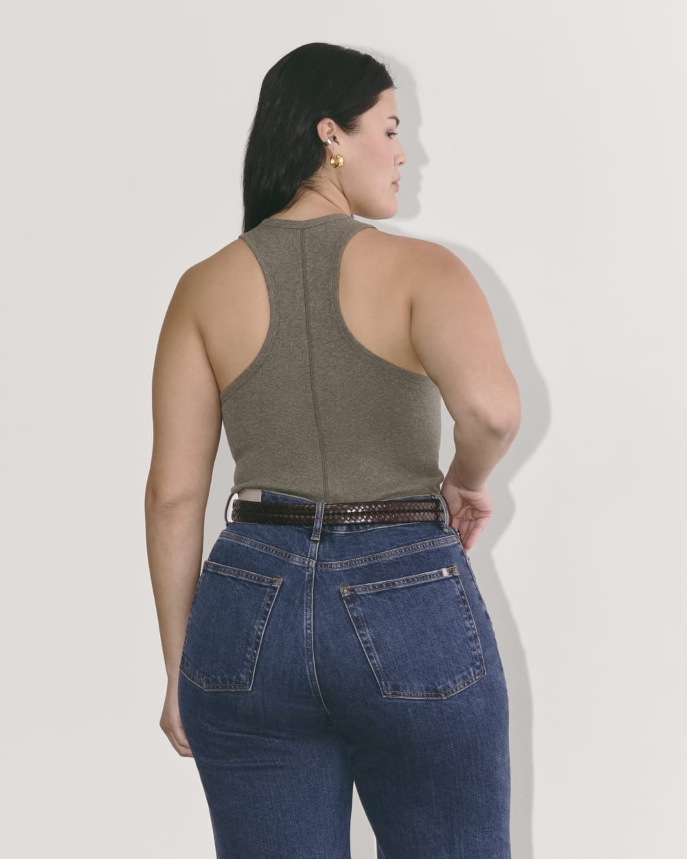Mini Rib Racerback Tank The Luxe Rib Racerback Tank | Heathered Fatigue – Everlane