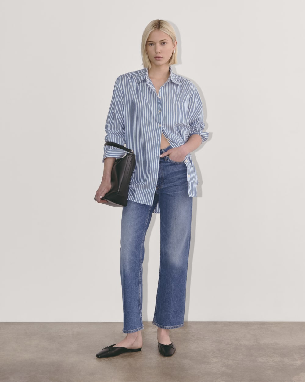 womens-gathered-shirt-silky-cotton-bone-mazarine-blue