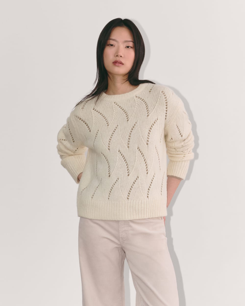 womens-pointelle-sweater-cloud-bone | primary