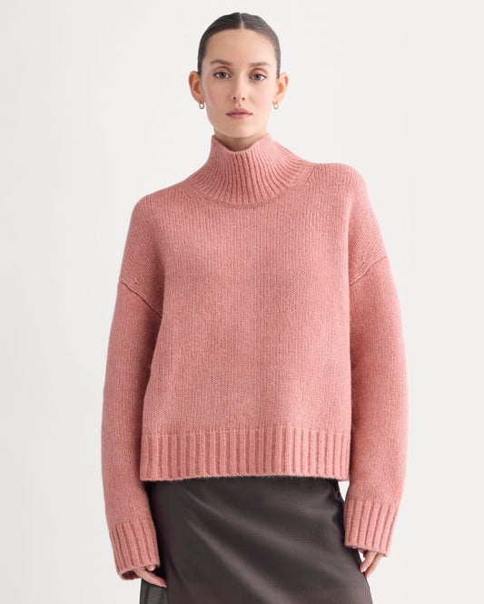 womens-cloud-oversized-turtleneck-ash-rose | primary
