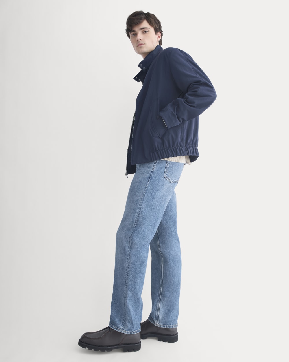 Re:Cycled Nylon Harrington Jacket | Deep Navy – Everlane