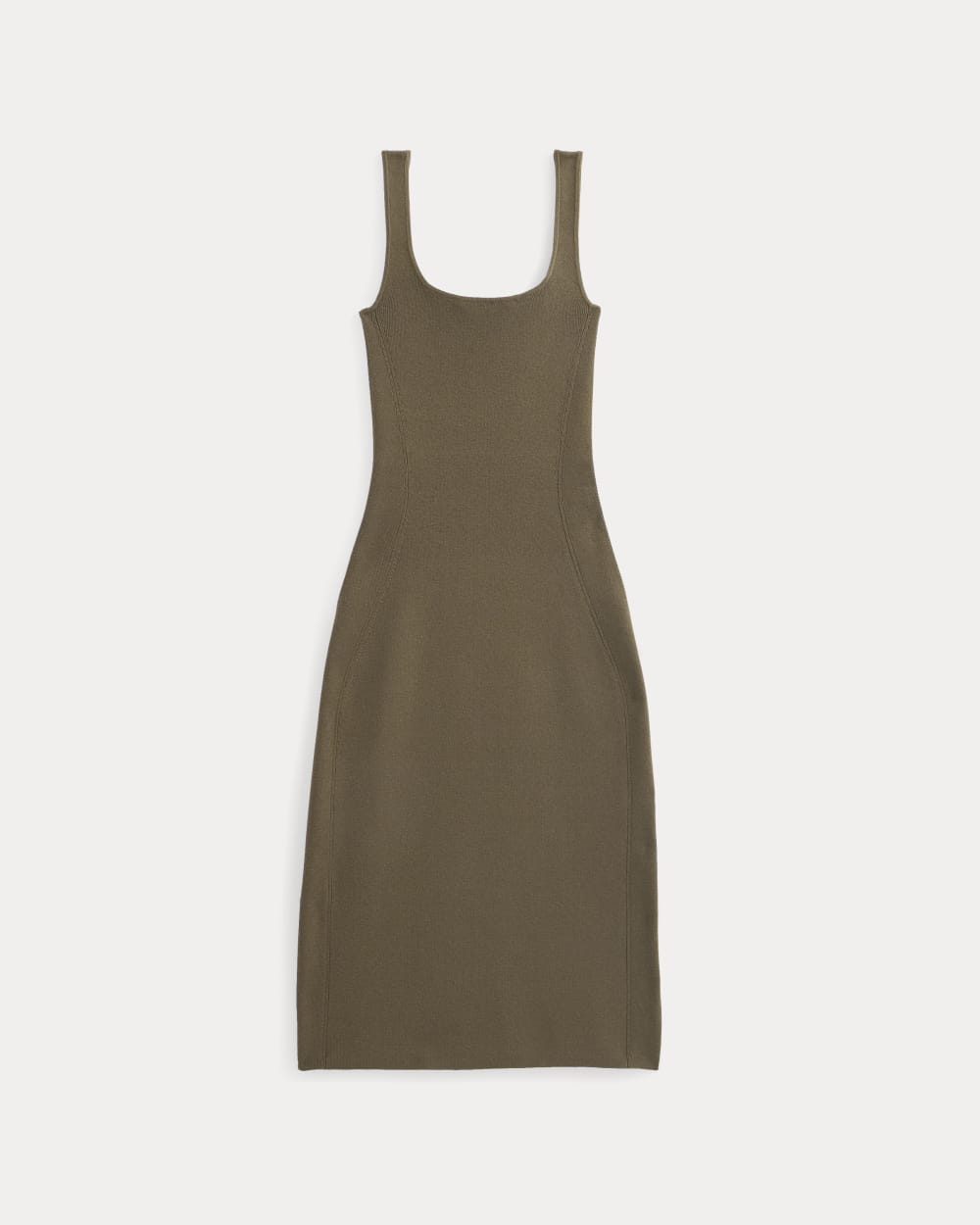 Everlane Knit Square-Neck Midi Dress In Deep Taupe, Size XXL, Cotton/Viscose Everlane Knit Square-Neck Midi Dress In Deep Taupe, Size XXL, Cotton/Viscose