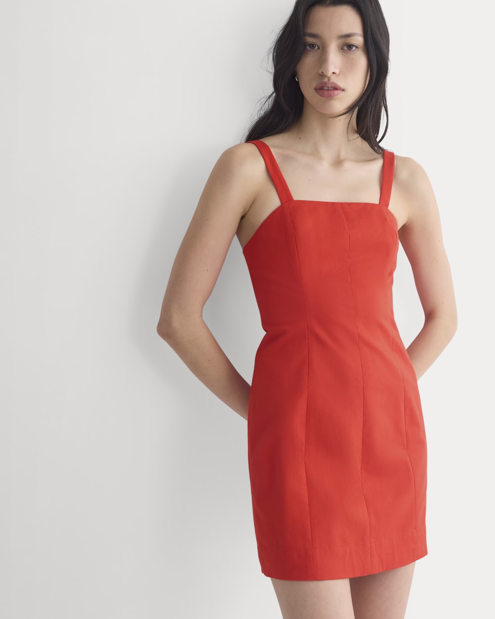 womens-seamed-mini-dress-fiery-red