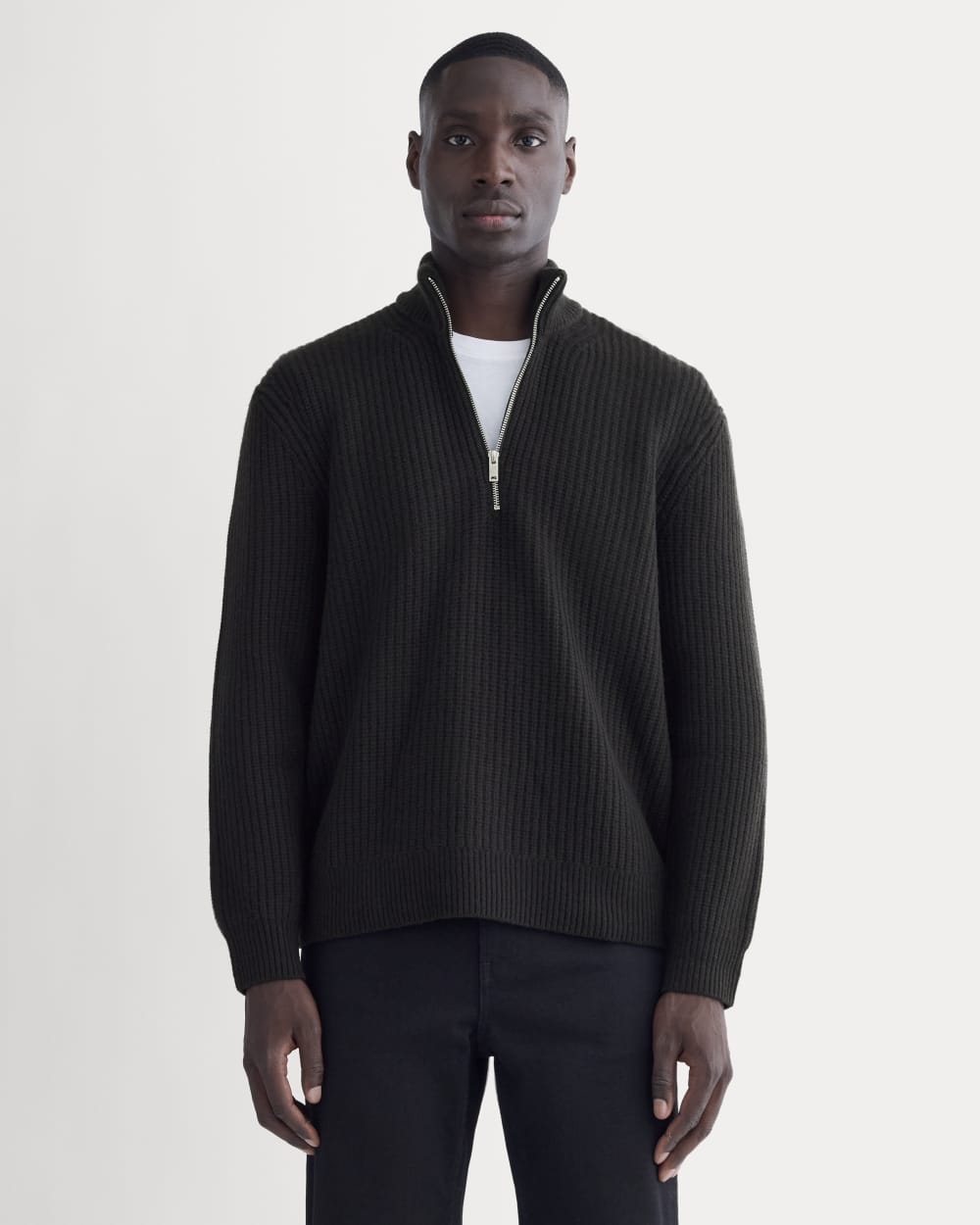 mens-felted-merino-half-zip-sweater-black | primary