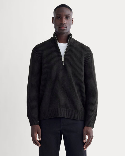 mens-felted-merino-half-zip-sweater-black | primary