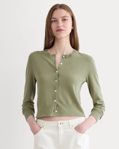 The Cropped Cardigan in Cotton Cashmere | Sagebrush – Everlane