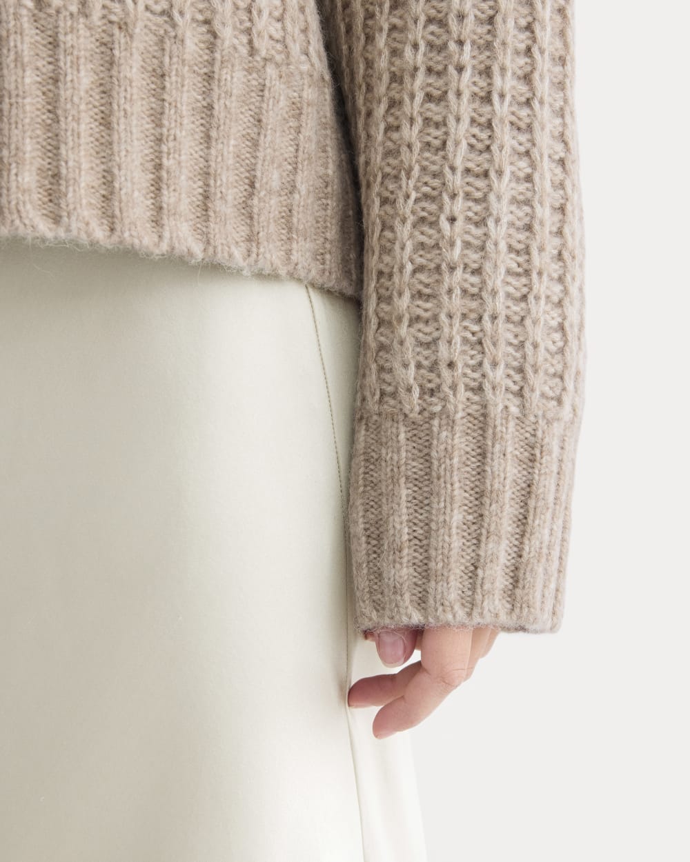 Waffle Sweater in Cloud | Heathered Oatmeal – Everlane