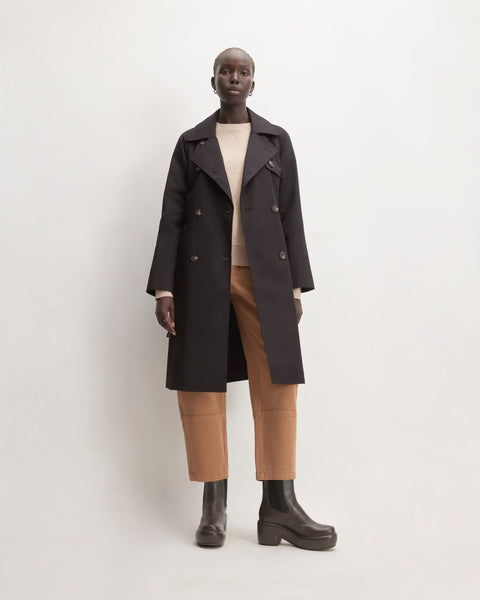4WAY SHEER DOCKING TRENCH(BLK×KHA) DKNY Sheer Long Trench Coat in Black | Lyst