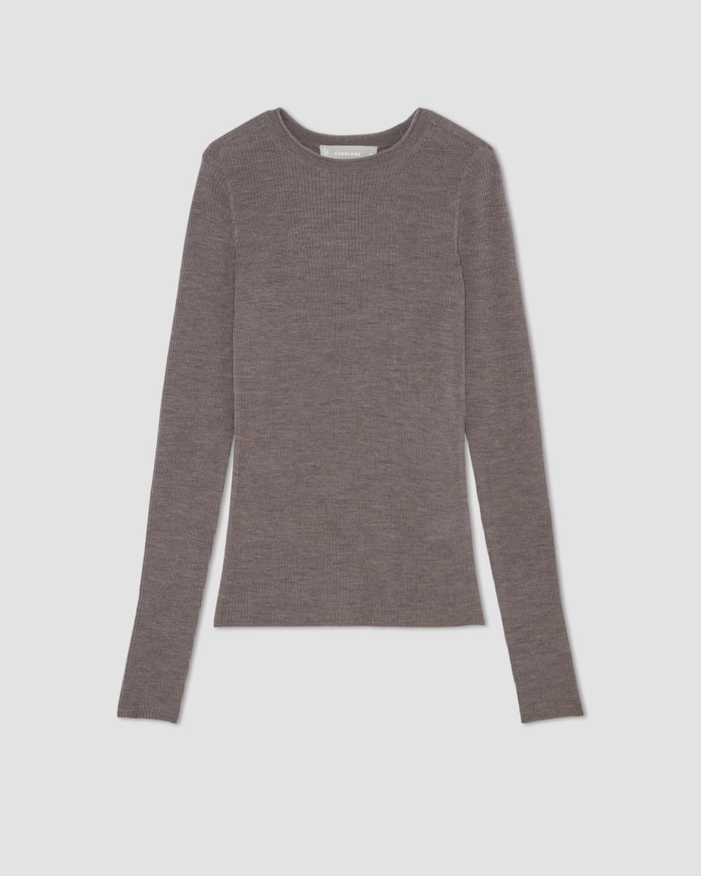 womens-ultrafine-merino-ribbed-crew-heather-cocoa | alt