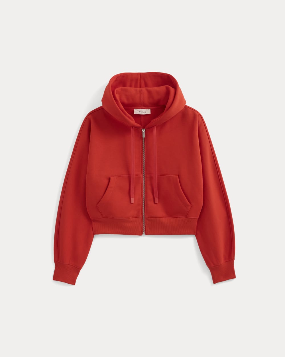 Luxe Fleece Full-Zip Cropped Hoodie